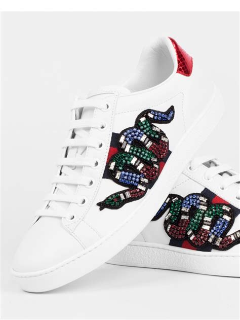 gucci snake sneakers on feet|gucci snake sneakers women's.